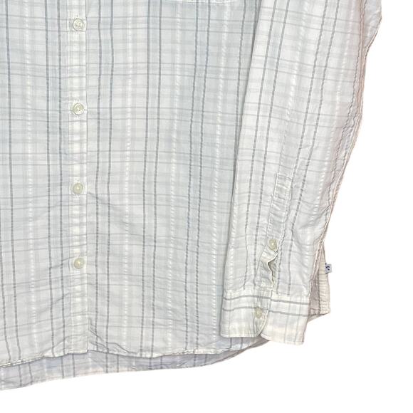 Toad and Co Womens Alegre Plaid Shirt Button Up Gray White Long Sleeve Sz‎ L - Picture 4 of 8